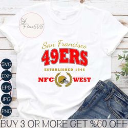 San Francisco 49ers Established 1946 NFC West Svg