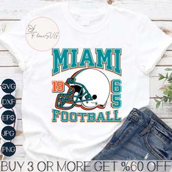 Vintage Miami Dolphins 1965 Football Helmet SVG