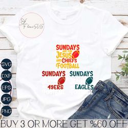 Sundays Are For Jesus And Football SVG Bundle