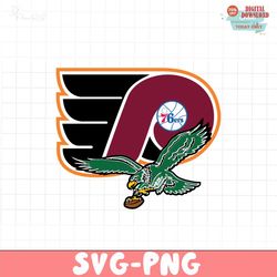Philadelphia Sports Teams Logos Digital Download, Eagles, Phillies, Flyers, 76ers, svg, png, eps, pdf, jpg Cricut Design