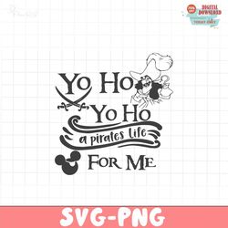 Pirate SVG A Pirates Life for Me SVG Iron on Captain Hook HTV Cutting File Cricut Svg Cut File svg Cutting File