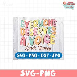 Retro Speech Therapy Speech Language Pathologist Therapist Svg, Everyone Serves A Voice Speech Therapy Flower Retro Svg,