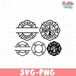 Fire Department SVG, Firefighter Svg, Fireman Svg, Fire Rescue Svg, Fire Axe Svg, Maltese Cross Svg, Fire Dept Cut Files