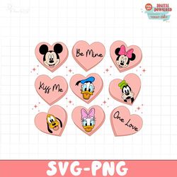 Be mine Mouse And Friends Valentine PNG Bundle, Valentine Mouse Story Png