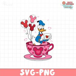 Donald Duck Disney Cup Valentine SVG