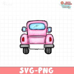 Pink Truck PNG file, Valentine's Day Png