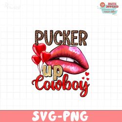 Pucker up cowboy kopyasi png file, valintine day