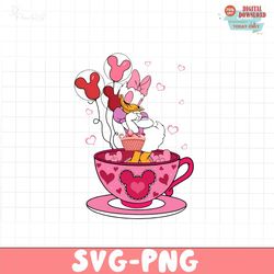 Donald Duck Cup Valentine SVG