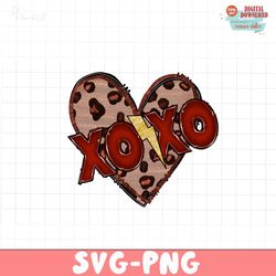 XOXO love PNG file, Retro Valentine Png