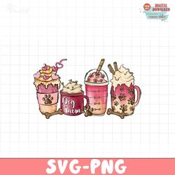 Retro Coffee Valentines Day PNG file
