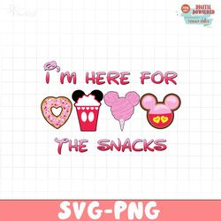 im here for the snacks png, Retro Valentines Png, Mouse Couple Png