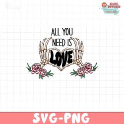 All you need is love PNG file, Happy Valentine Png