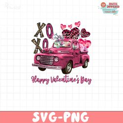 Valentine Truck XOXO PNG file, Happy Valentine Png