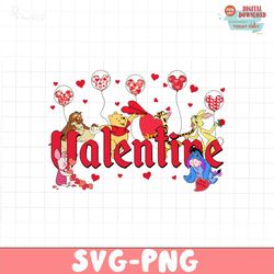 Pooh Bear And Friend Valentines Day PNG