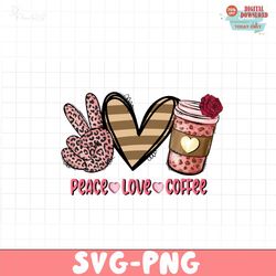 Peace Love Coffee PNG file