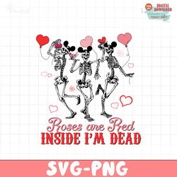 Roses are red inside im dead PNG, Happy Valentine Png