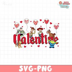 Toy Story Movie Characters Valentine png, Disney Matching PNG