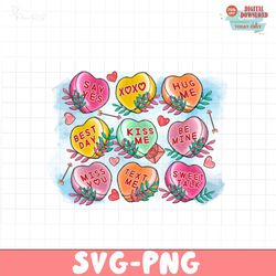 Valentines Day Candy Hearts PNG file