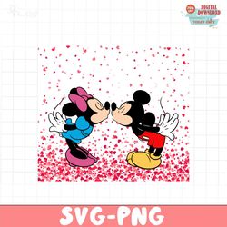 Mickey and Mouses Cartoon Valentine Tumbler Wrap, Mickey Pink Valentine Inflated Tumbler Wrap