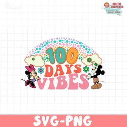 100 days vibes png svg, 100 Days Of School Png Svg