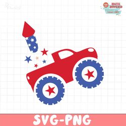 MONSTER TRUCK SVG PNG,4th of July SVG Bundle