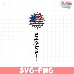 FLOWER AMERICA SVG PNG, 4th of July SVG Bundle