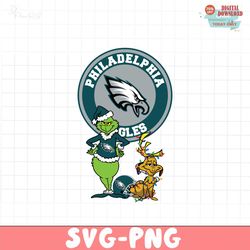 Grinch And Max Philadelphia Eagles Svg Digital Download