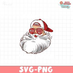 Gangsta Wrapper Santa Merry Christmas PNG