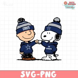 Charlie Brown And Snoopy Go Cowboys SVG