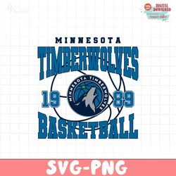 Vintage Minnesota Timberwolves Basketball Svg