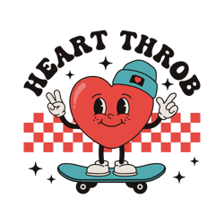 Heart Throb SVG, Kids Valentine SVG,