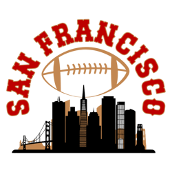 San Francisco Football Skyline SVG