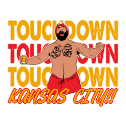 Retro Jason Kelce Touchdown Kansas City SVG