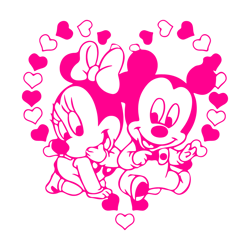 Disney Valentines Couple Mickey Minnie SVG