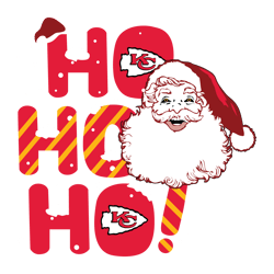 Hohoho Kansas City Chiefs Santa Svg Digital Download