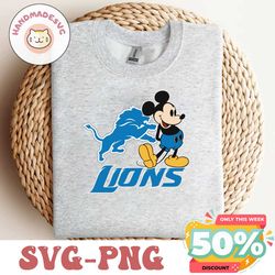 Mickey Football Detroit Lions Logo SVG