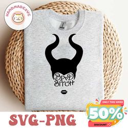 COD683 Bad bitch svg, Maleficent Svg, Maleficent Ears Svg, cutting files for cricut silhouette
