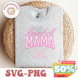 Groovy Baseball Mama Game Day PNG
