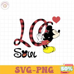 Love mickey soul PNG, Retro Valentines Png