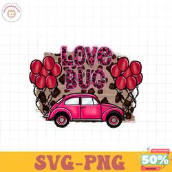 Love bug PNG file, Retro Valentine Png