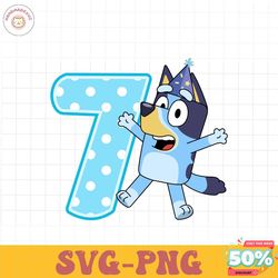 Bluey party supplies 4 SVG, Birthday Party Png