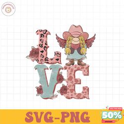 Cowgril Love PNG file, Happy Valentine Png