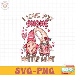 I love you gnome matter what PNG file, Retro Valentines PNG