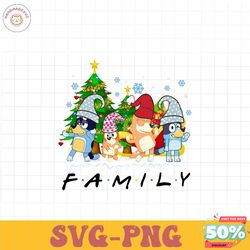 Family Blue Dogs Christmas Png