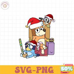 Merry Blueymas SVG, Christmas Dog And Friend Svg
