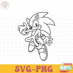 Sonic Outline SVG,The Hedgehog SVG