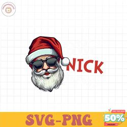 Big Nick Energy Santa Glasses PNG