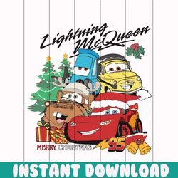 Lightning McQueen Merry Christmas SVG