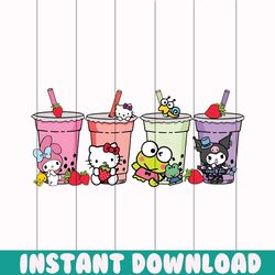 Cute Boba Cups Png, Kawaii Kitty Png, Cute Cat Png, Kawaii Png, Vacay Mode Png, Family Trip Png, Kawaii Kitty Shirt