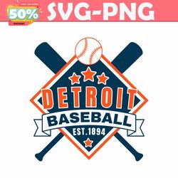 Retro Detroit Baseball Est 1894 SVG